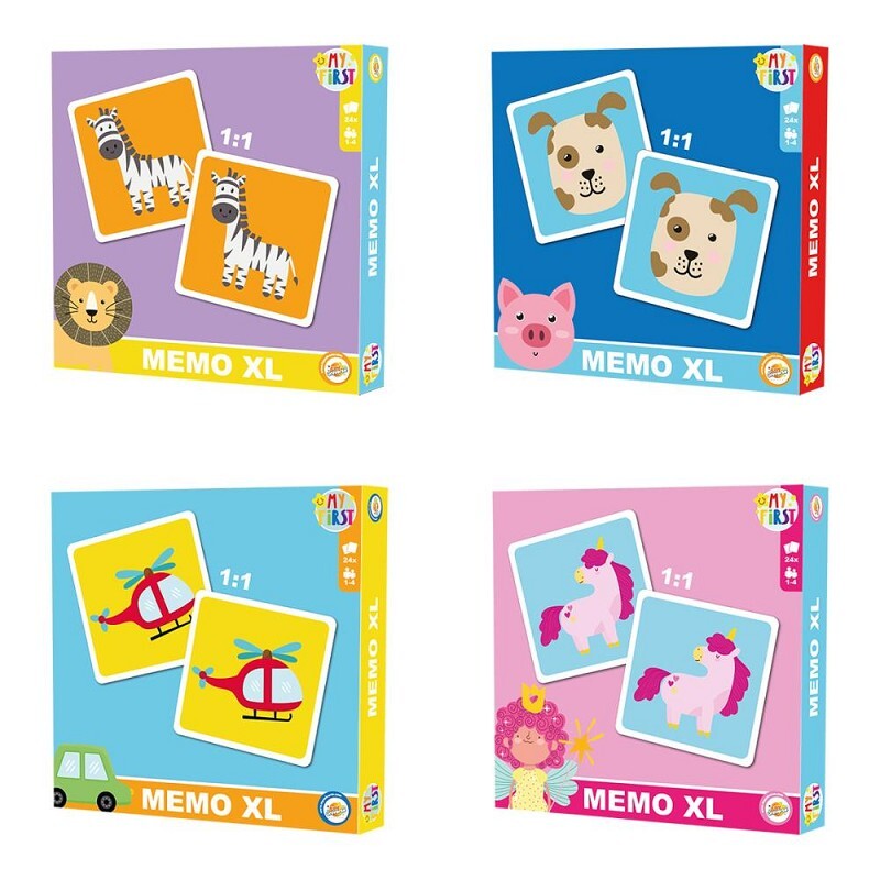 Memory XL 27x27x4 cm 4 assorti