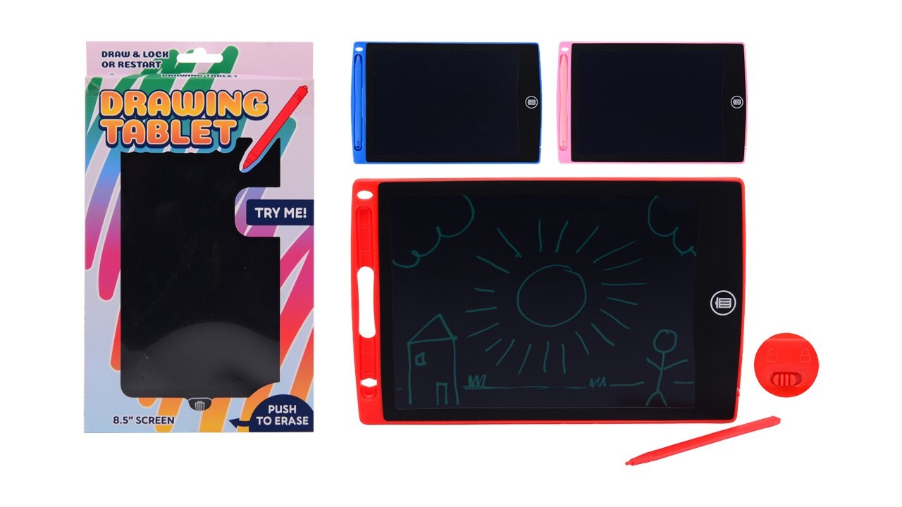 Teken tablet, 3 assorti kleur