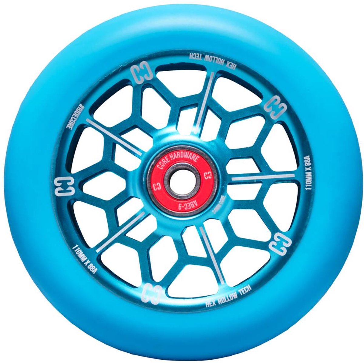 Core Hex Hollow Stuntstepwiel 110mm Blauw