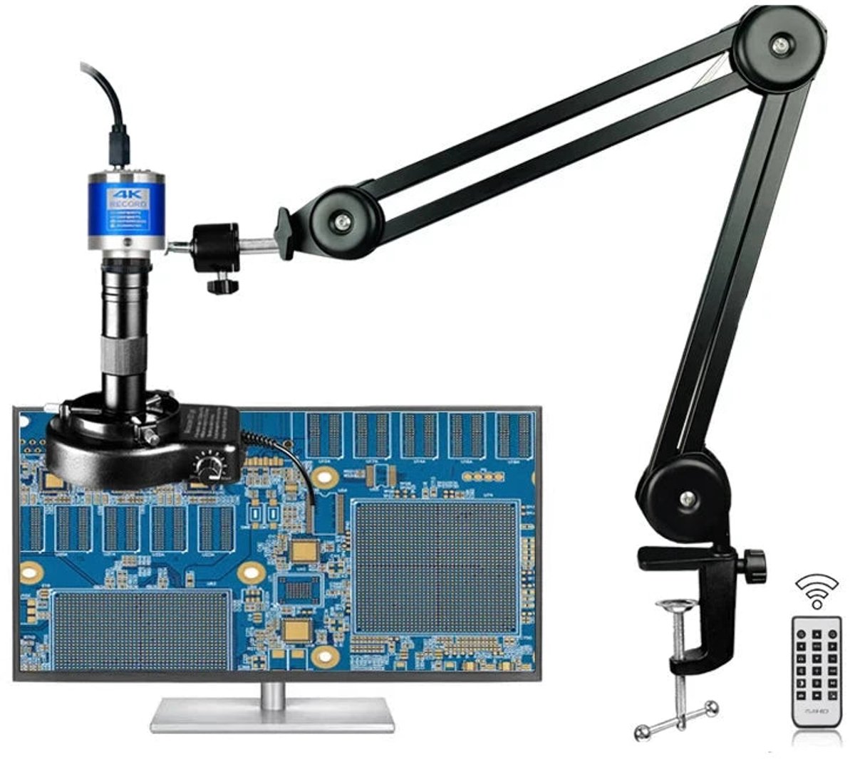 Microscoop - Bresser Microscoop - Soldeermicroscoop - Vergroting - Digitale Microscoop - 4K- Met USB-C HDMI Poort Voor PCB Soldeer Reparatie