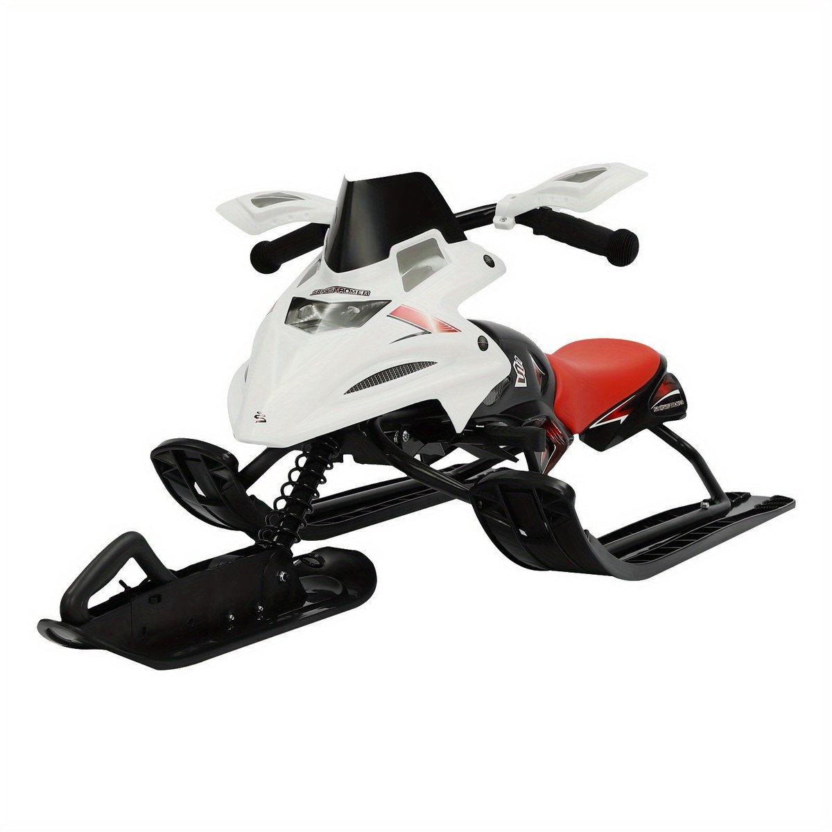   – Sneeuwslee – Sledede – Bobslee – Kinderslee – Verstelbaar Stuur – Remsysteem – Duurzaam Stalen Frame – 124x51x43,5 cm – Rood