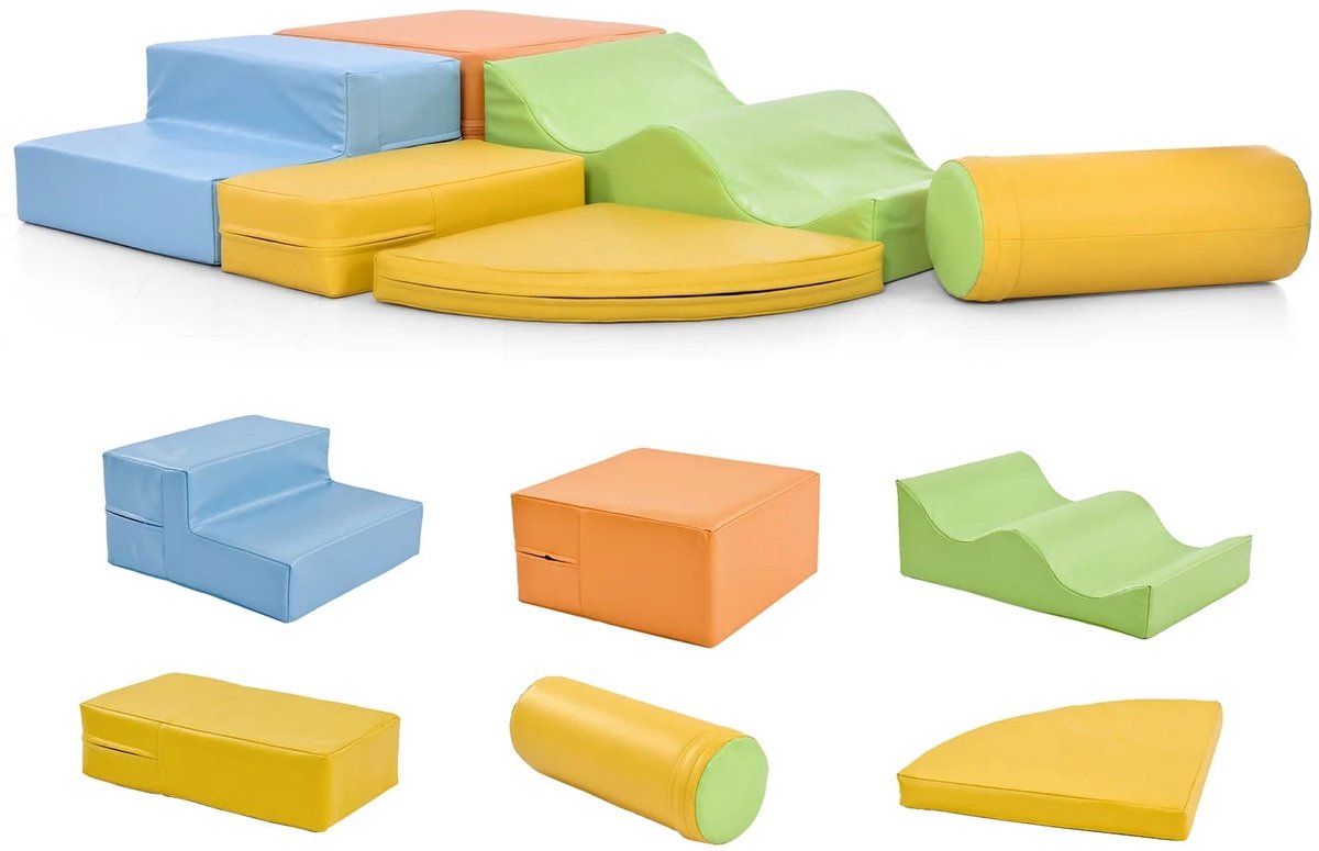 Zachte Speelblokken – 6 Stuks - Klimblokken – Speelblokken Voor Peuters – Motoriek Blokken – Zacht Schuim – Waterafstotend – Duurzaam