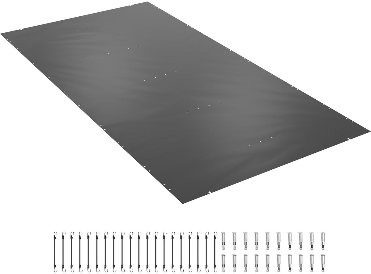 Zwembadafdekhoes – Zwembad Afdekzeil – Zwembad Cover – Zwembadhoes Veiligheid – Afdekzeil PVC – 3,5 x 6 Meter – Draagkracht Volwassenen & Kind