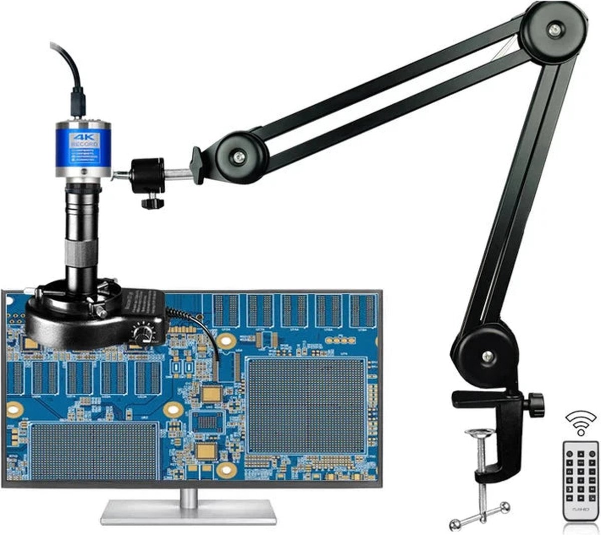 Microscoop - Soldeermicroscoop - Bresser Microscoop - Microscoop Digitaal - Vergroting - Digitale Microscoop - 4K- Met USB-C HDMI Poort Voor PCB Soldeer Reparatie