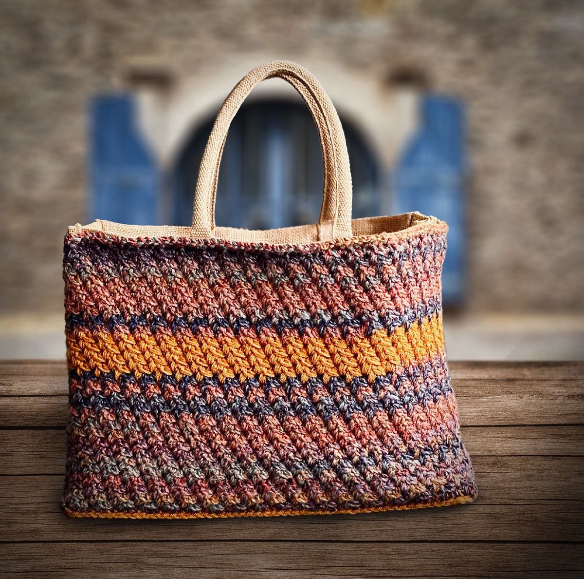 HAAKPAKKET TAS MC 101 HERRINGBONE JUTE.