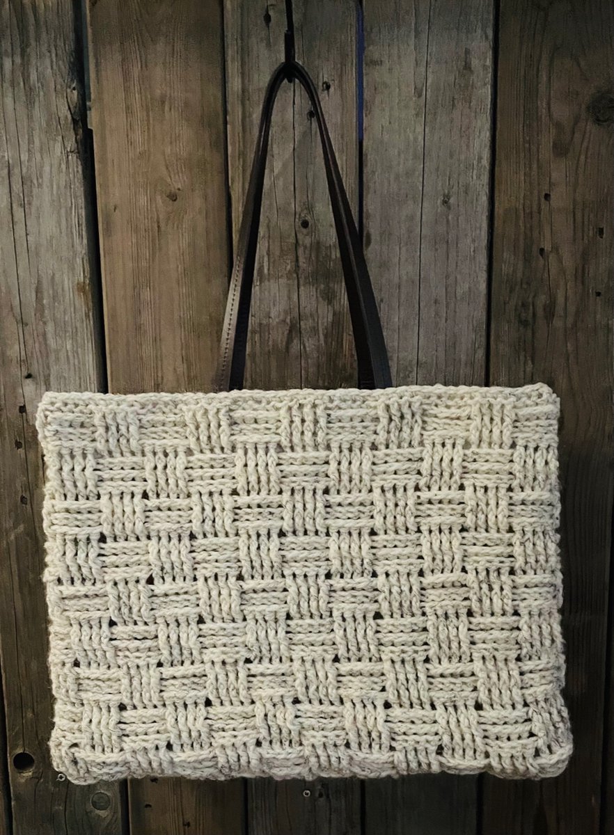 HAAKPAKKET - TAS MIX & MATCH - MAND-STEEK ECRU JUTE - DAT 23.