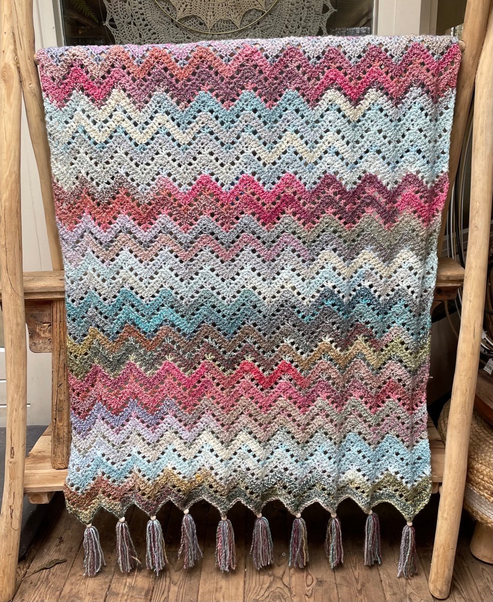 WOL-GAREN-HANDMADE-KANT & KLAAR-PLAID MARBLE ZIGZAG-KANT & KLAAR-HAKEN.