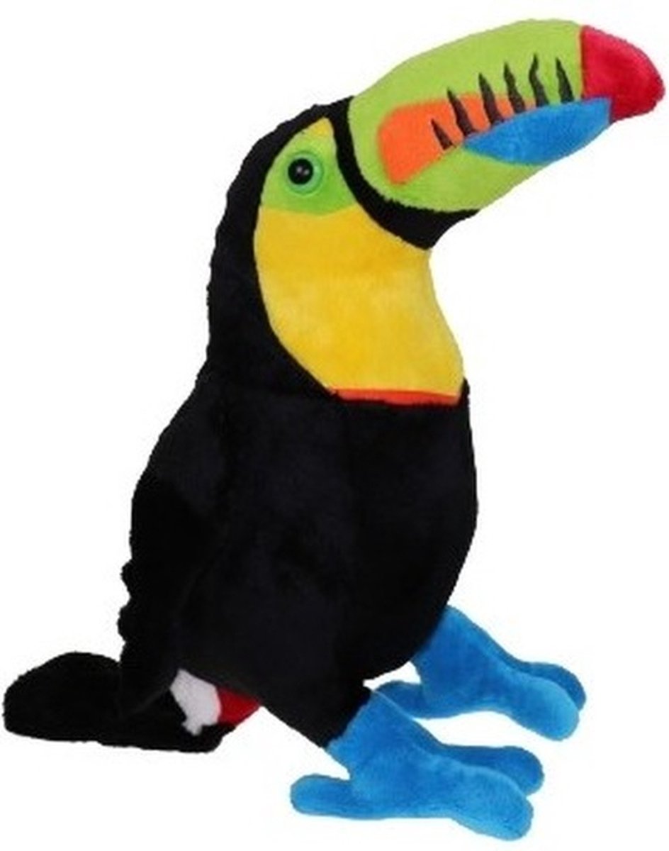Pluche tropische vogel gekleurde Zwavelborst toekan 37 cm