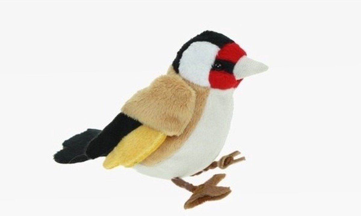 Pluche zangvogel putter knuffel 12 cm