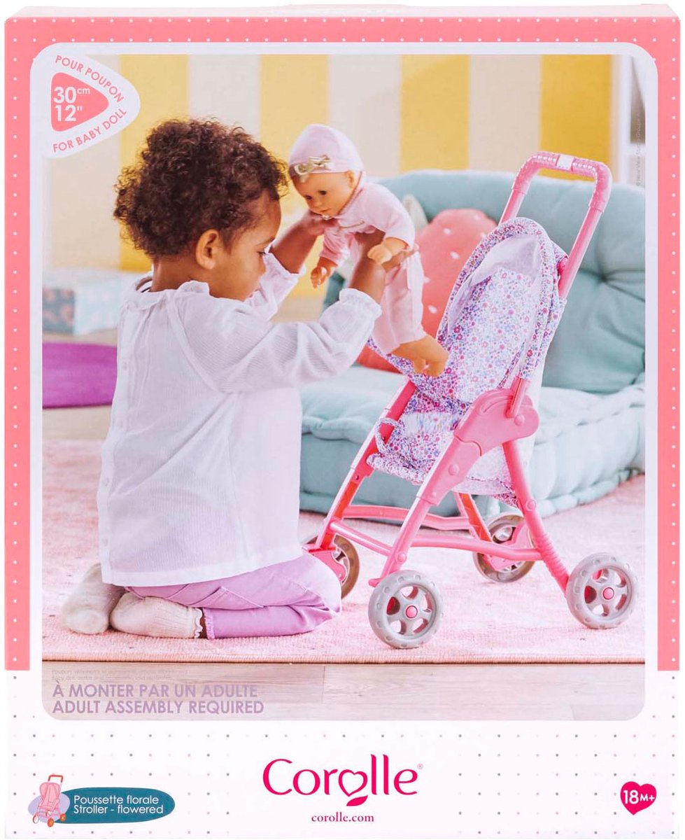   Kinderwagen Bloemen voor Babypop, 30cm