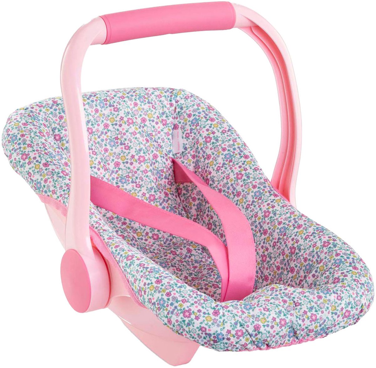   poppen draagzak bloemen babypop 36cm roze speelgoed.