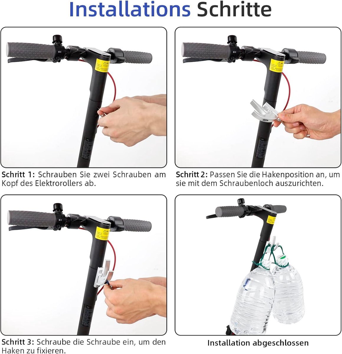 Cosensi - Aluminium hanger voor scooter, dubbele voorkant, geschikt voor Xiaomi M365 Pro, Segway Ninebot Max G30, zilverkleurig.