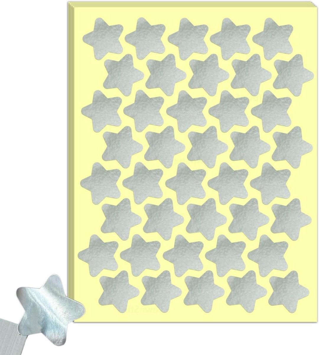 Cosensi - Beloningsstickers Voor Kinderen - 1000 Stuks, 25mm - Zilver - Sterren - 8 Kleuren