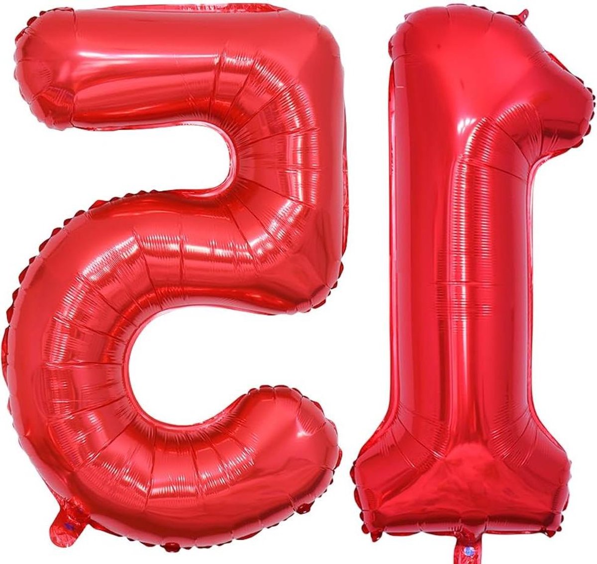 Cosensi - Folieballon cijfer 15/51 rood 101,6 cm helium decoratie voor verjaardagsfeest