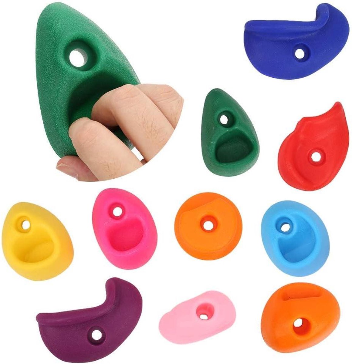 Cosensi - Klimmen houdt kinderen Meerkleurige klimrotsen set voor DIY Rock stenen muur - 10 stuks