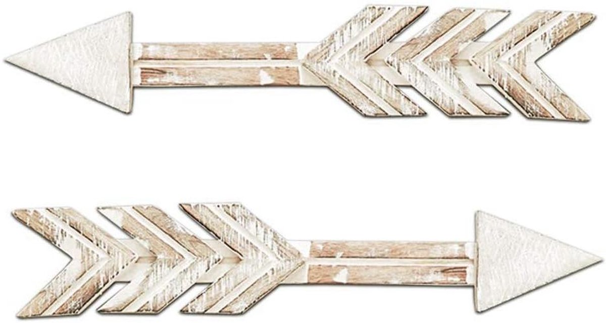 Cosensi - Rustieke Mango houten pijl teken plaque set van 2 voor boerderij Home decoratie in Nederlandse stijl
