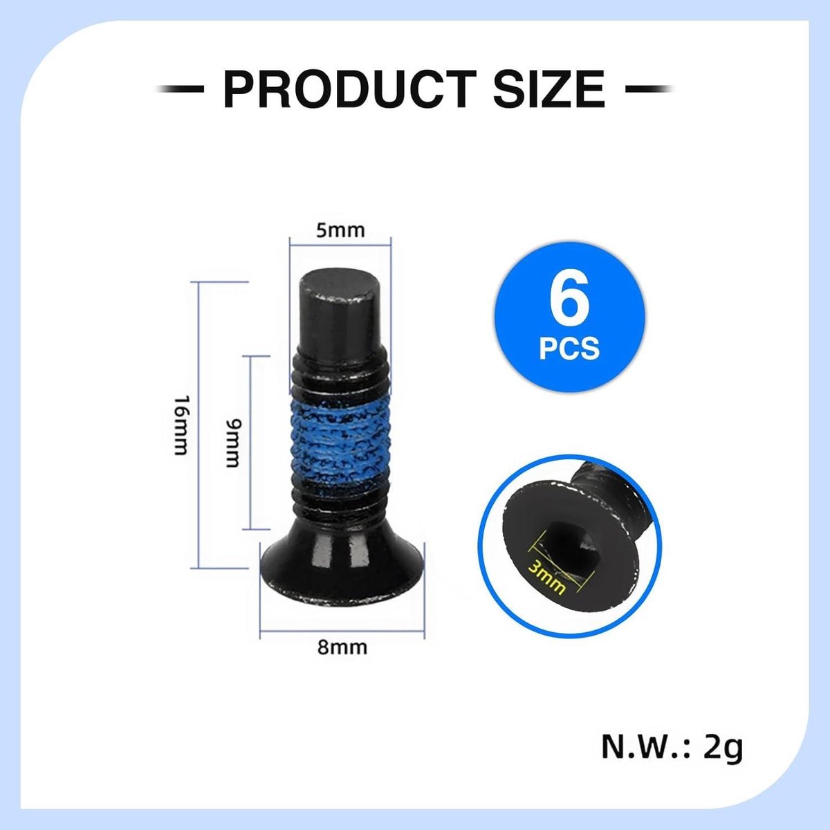 Cosensi - Scooter voorhoofd schroeven accessoires voor elektrische step - Xiaomi, Segway, Ninebot Max - Reserve schroeven - G30, ES serie.