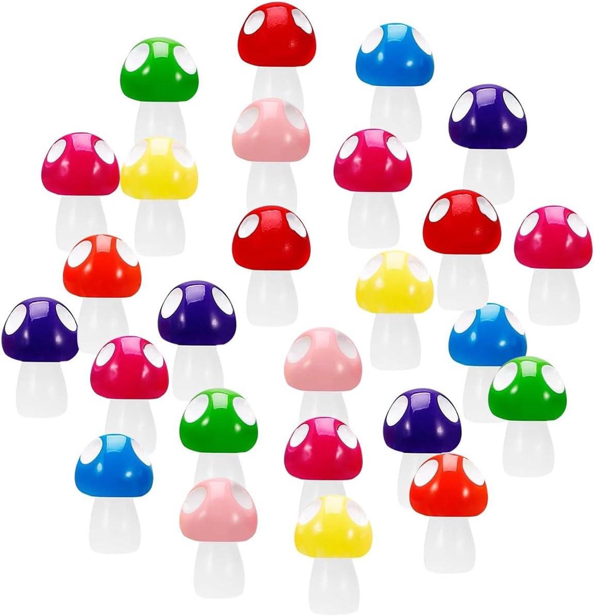 Cosensi - Set van 40 mini-harspaddenstoelen in 8 kleuren voor poppenhuis decoratie en aquariumlandschap