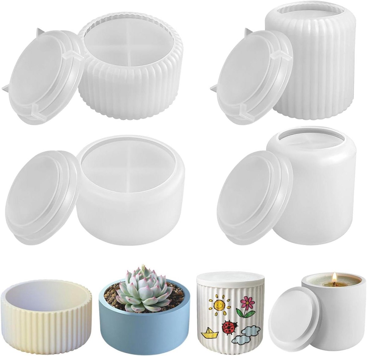 Cosensi - Siliconen gietvormen - Eenvoudig te gebruiken - Zelf kaarsen gieten - DIY kaarsdecoratie