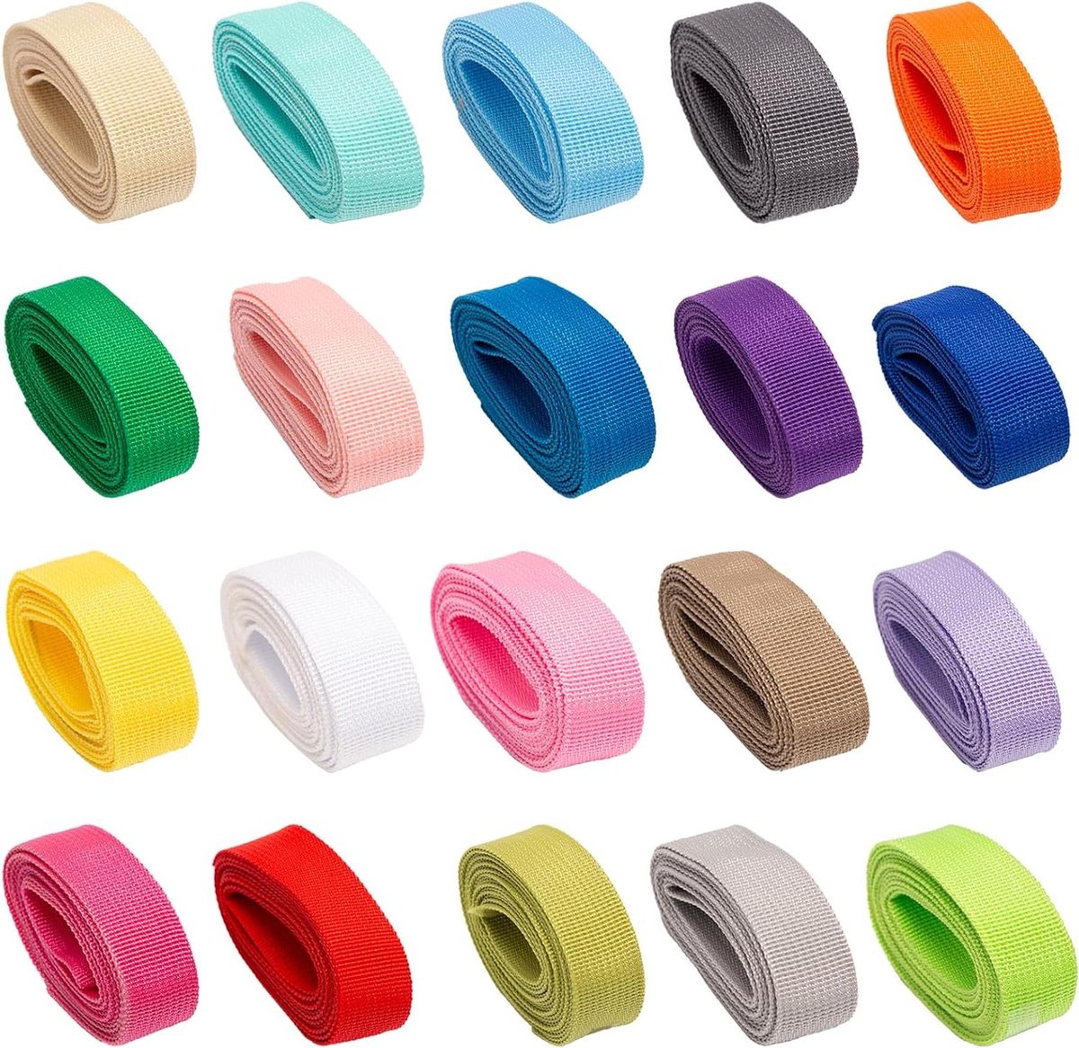 Cosensi - Singelband 25 mm breed voor tassen en ambachten - 20 rollen