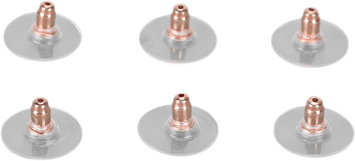 Cosensi - Vervangende oorbelruggen van 925 zilver voor dames en meisjes, 3 paar (roze goud)