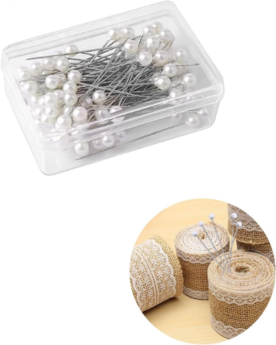 Cosensi - Witte kopnaalden 3 cm voor knutselen, naaien en zomen - 200 stuks