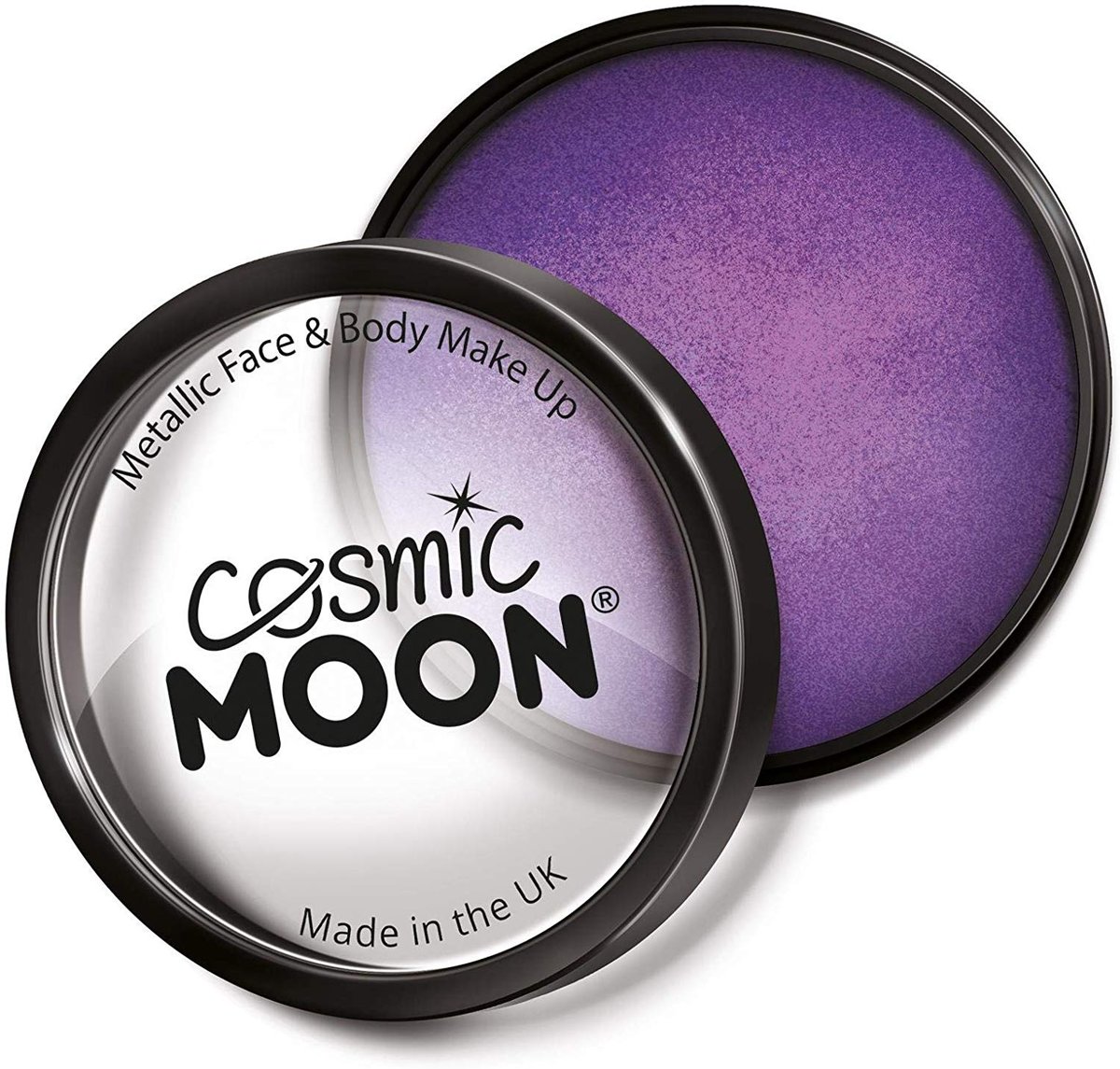 Cosmic Moon Schmink Metallic Pro Face Paint Cake Pots 36 Gram Paars