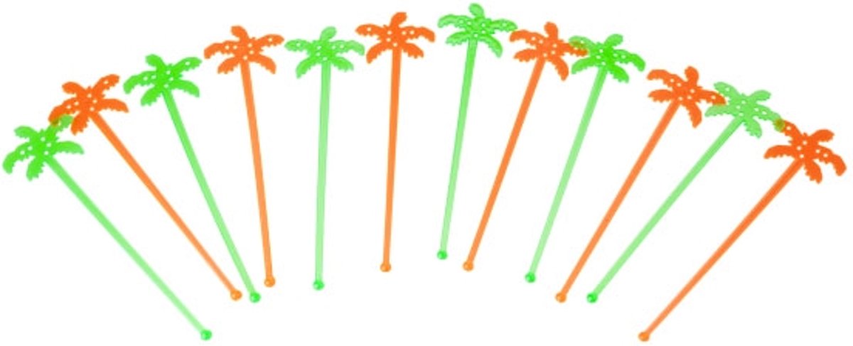 Cosy&Trendy Cocktail roerstaatjes palmboom - Set-12