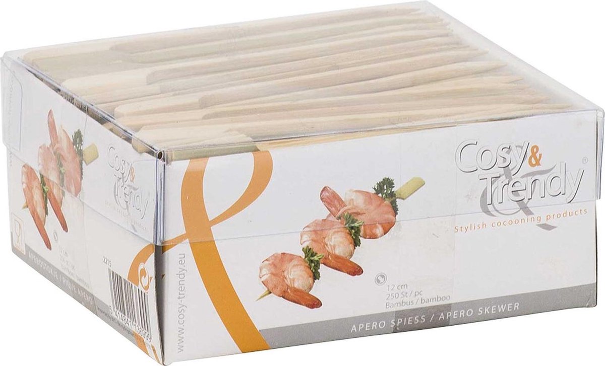 Cosy & Trendy Bamboe Prikker Peddel - 12cm ( 250 Stuks )