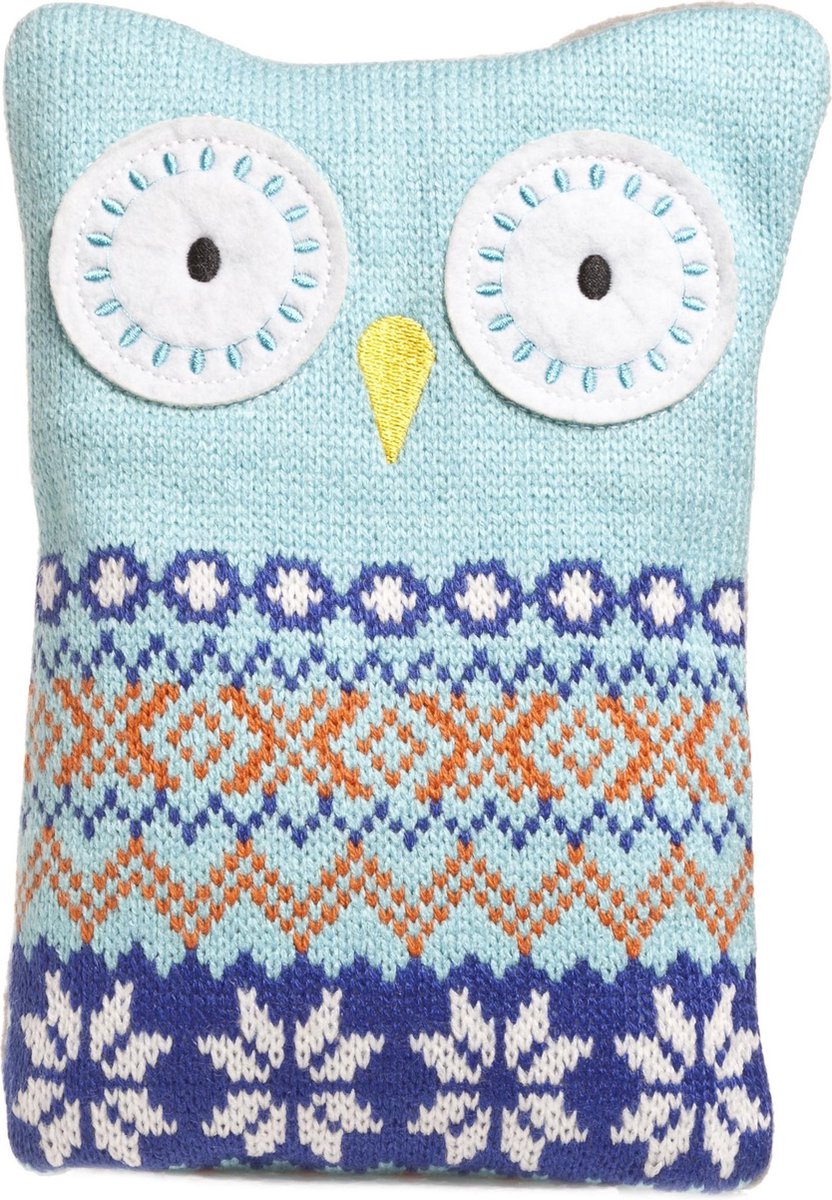 Magnetron warmte kussen uiltje 16 x 20 cm - Cosy and Trendy - Warmte/koelte dieren knuffelkussens - Kruik kussen