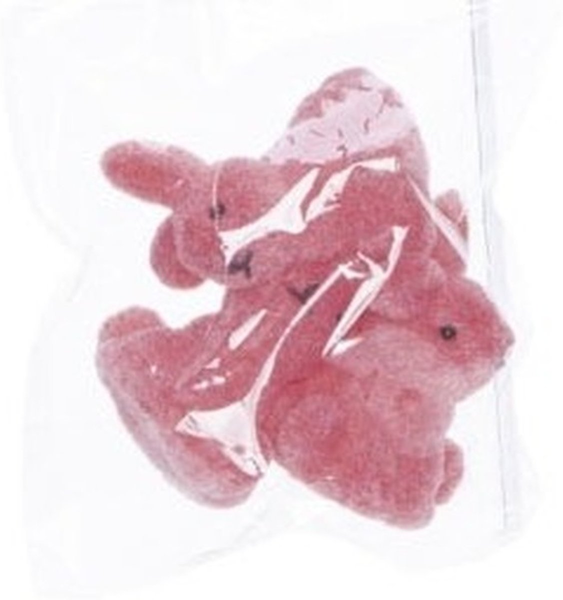 Paashaas/konijn decoratie figuur/beeld roze 3 stuks