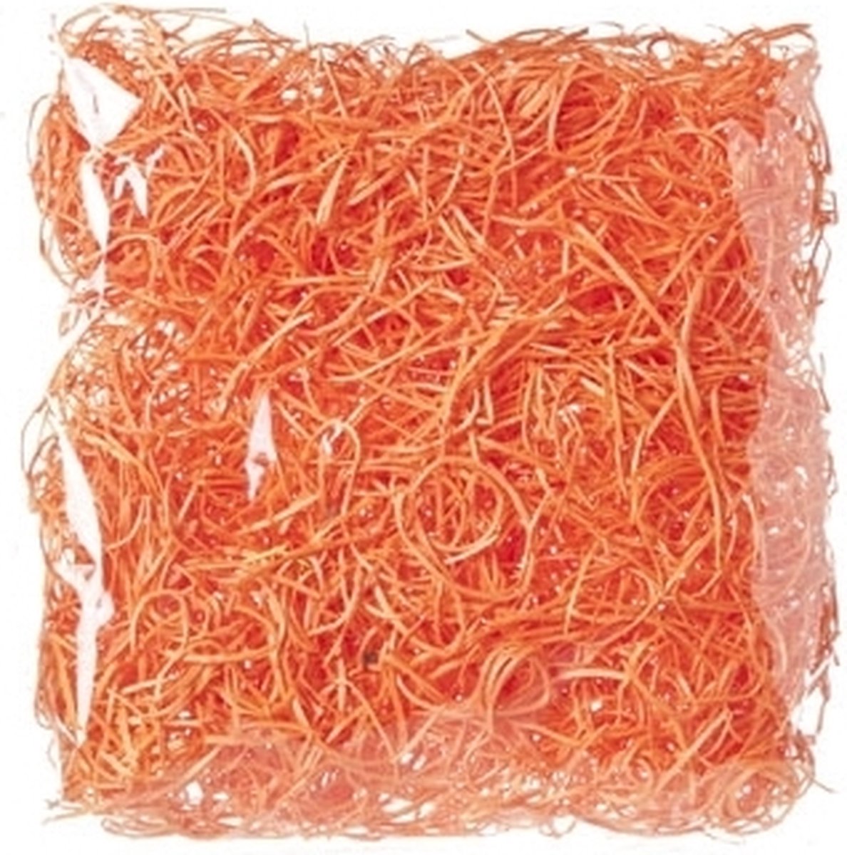 3x zakjes decoratie paasgras houtsnippers oranje 45 gram - Vulmateriaal hobby/knutselen