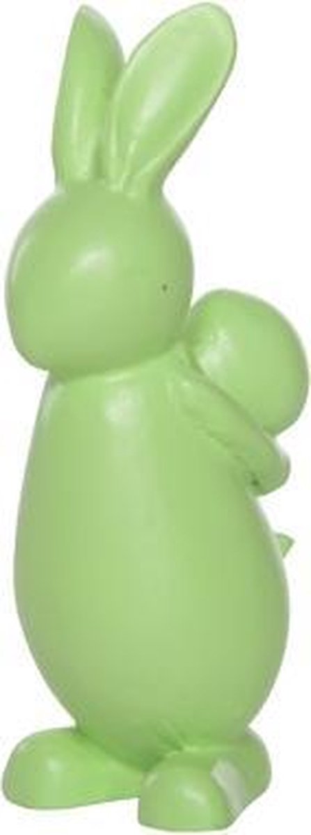 DECO PAASHAAS GROEN 4X3X9CMPOLYRESINE