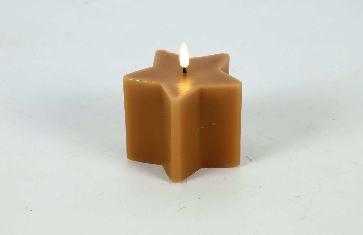Countryfield LED kaars ster S amber decoratief speelgoed 10x10,5cm.
