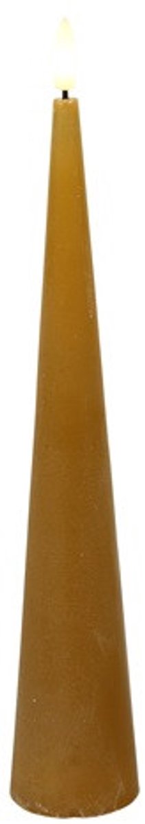 Countryfield LED kegelkaars speelgoed rustiek 5x5x25cm amber decoratie.