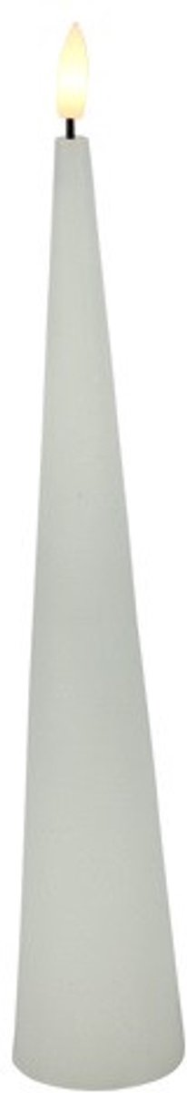 Countryfield LED kegelkaars speelgoed rustiek wit 29,5cm decoratie.