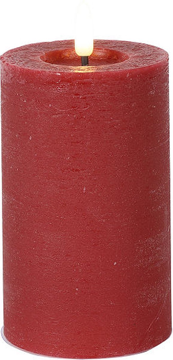 Countryfield LED stompkaars rustiek rood 12,5cm decoratie sfeerlicht.