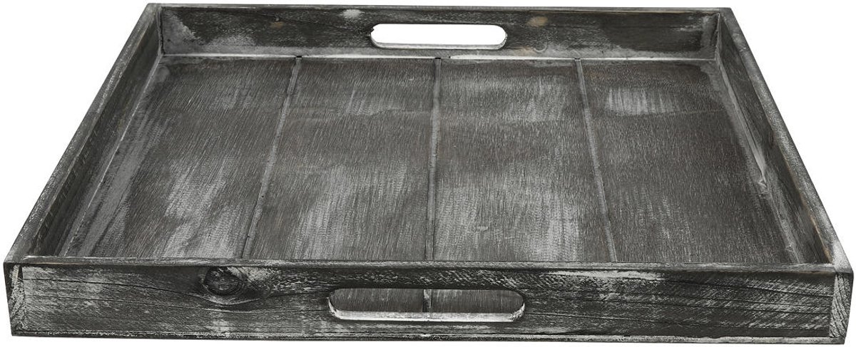 Countryfield dienblad speelgoed vierkant Claudina 40cm grijs decoratief.