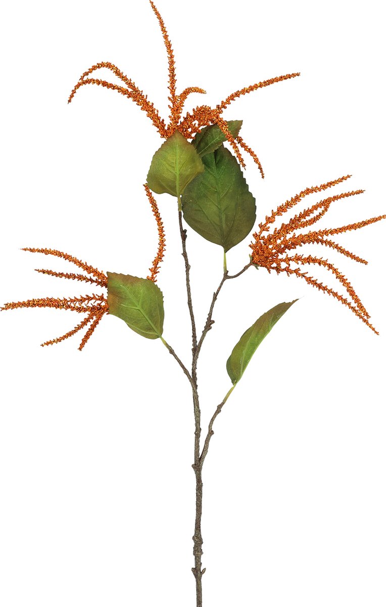 Countryfield kunstbloem Amaranthus oranje decoratiebloem 78cm.