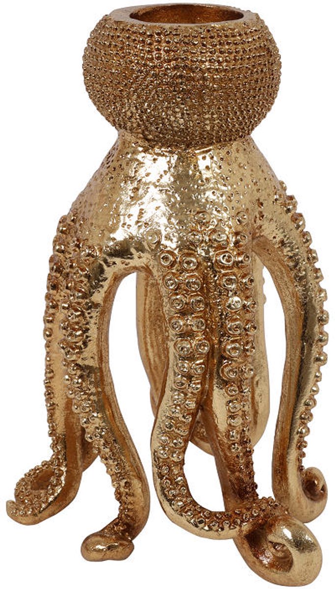 Countryfield theelichthouder goud speelgoed decoratie 21cm inktvis.