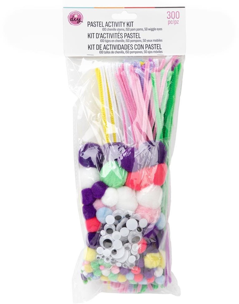 Cousin - DIY Jumbo Chenille Pijpenragertjes Knutsel Pakket - 300 st. - 40004454