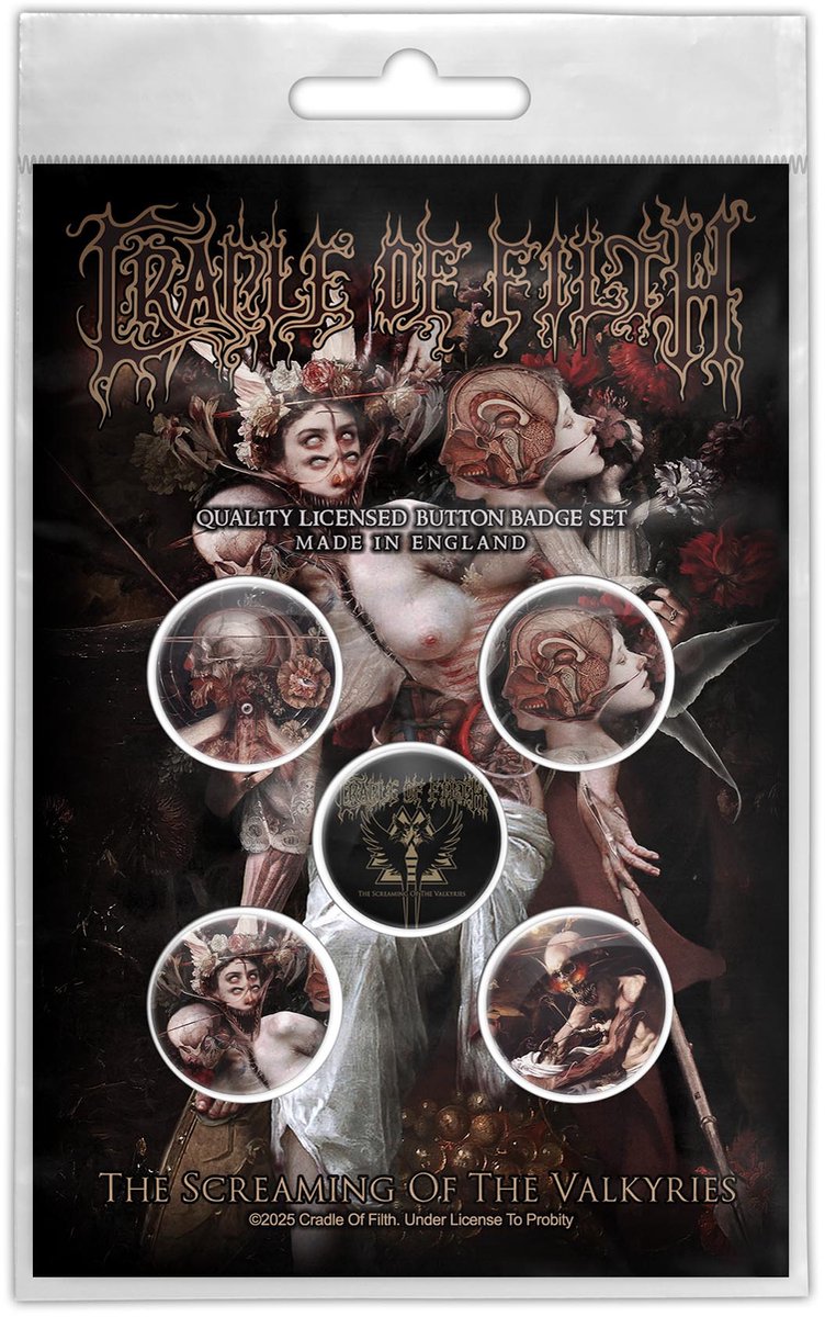 Cradle Of Filth The Screaming Of The Valkyries Unisex Badge - meerkleurig - Standard