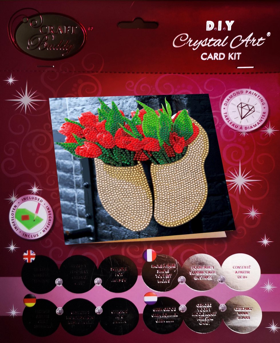 Crystal Art Hollandse tulpen in klompen