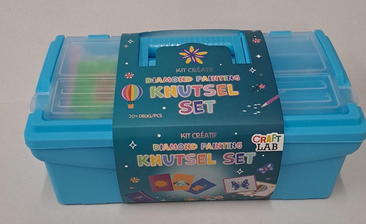 Diamond Painting Koffer Licht Blauw