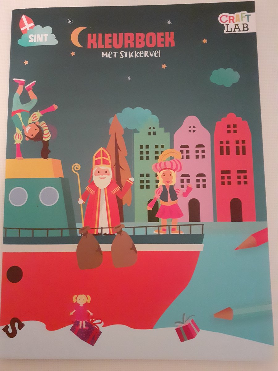 Sinterklaas Kleurboek met Stickers.
