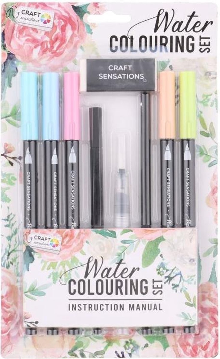 Craft Sensations - Stiften met zachte penseelpunt - Waterkleur set 2 - Aquarel - Stiften - Schilderen - Inkt op waterbasis - Creatief voor volwassenen