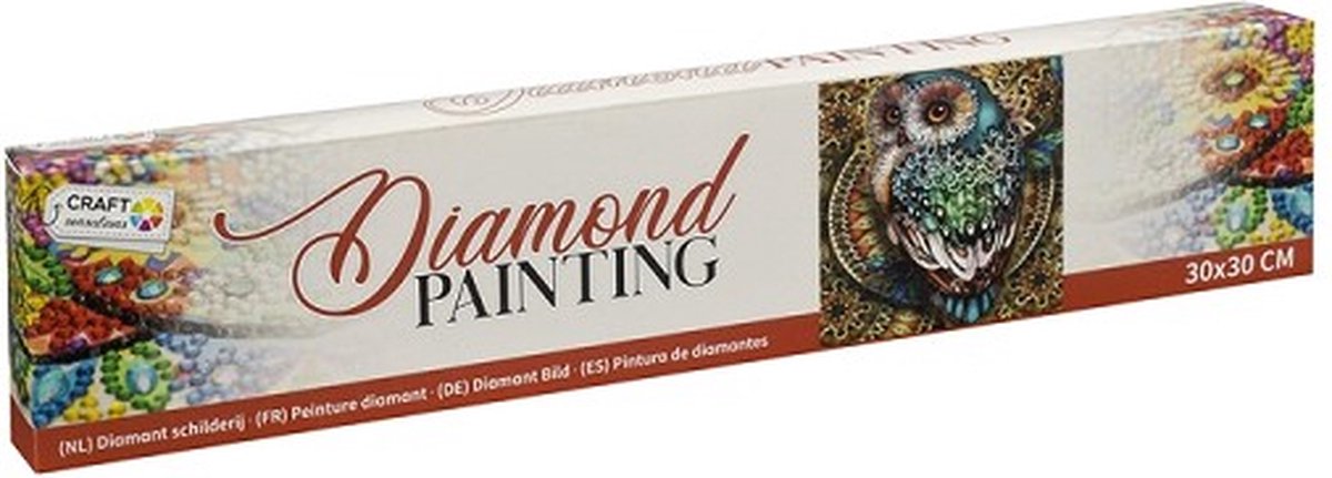 Diamond paint - uil - 30 x 30 cm