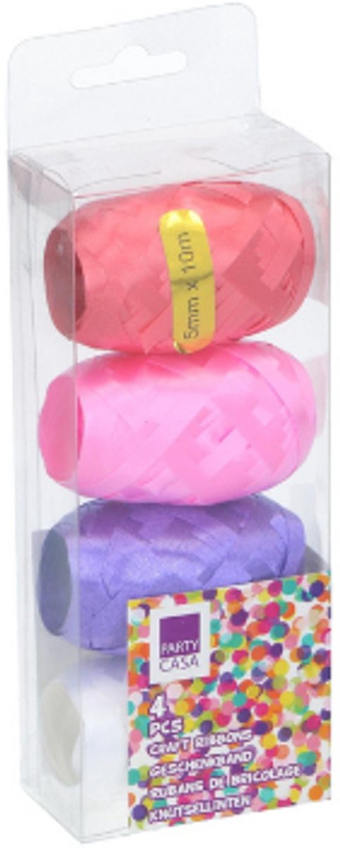 Craft Craft ribbon 5mm x 10mtr 4pcs - 4 Stuks - Kunststof