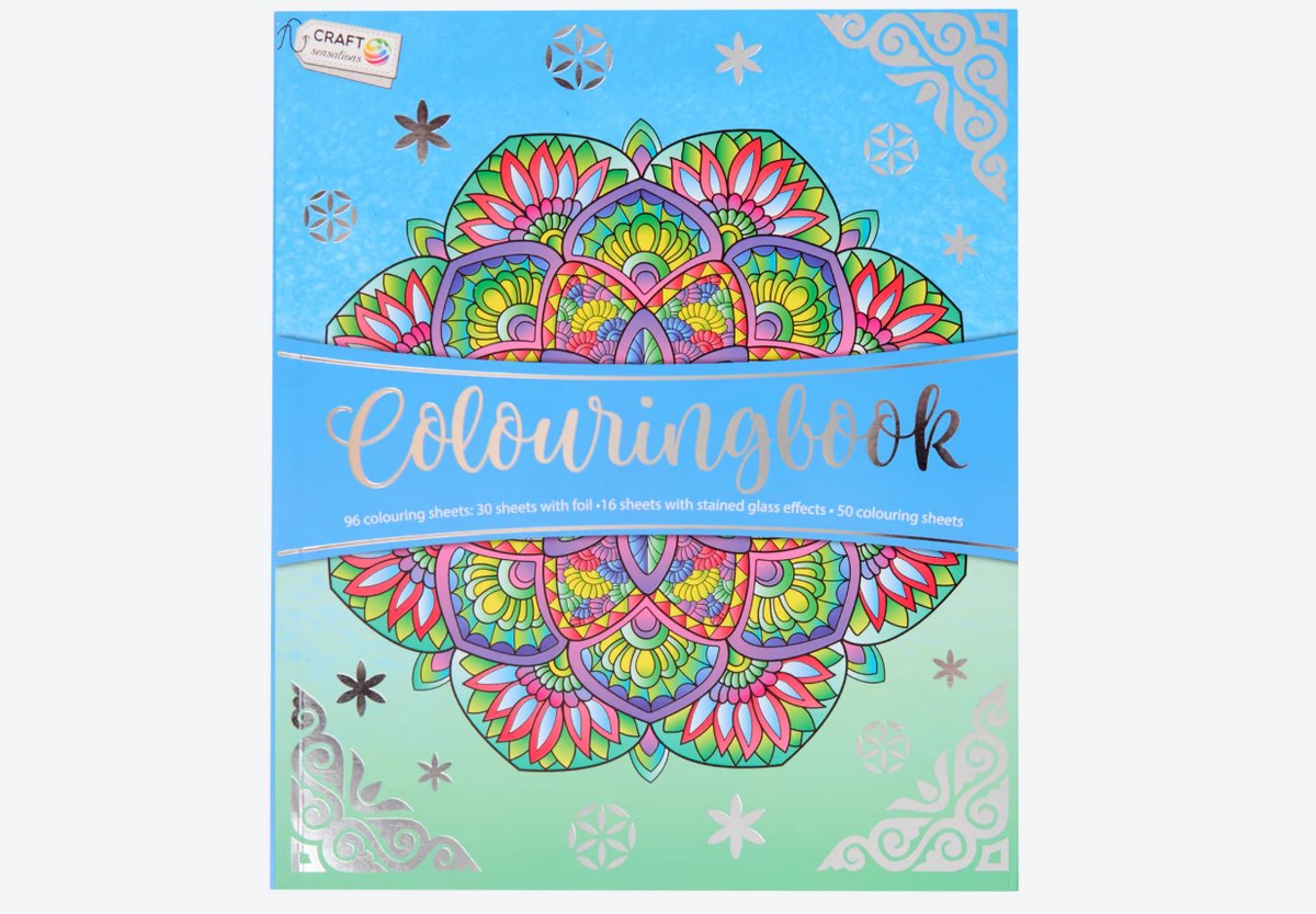 kleurboek Bevat folie-, glas-in-lood- en klassieke 96 kleurpaginas