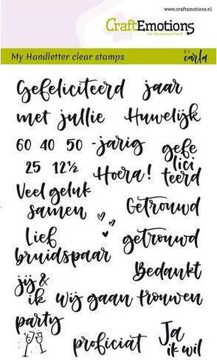 Handletter tekst Huwelijk